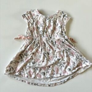 Maggie & Zoe Girls 4T Dress Floral Pink Gold Foil
